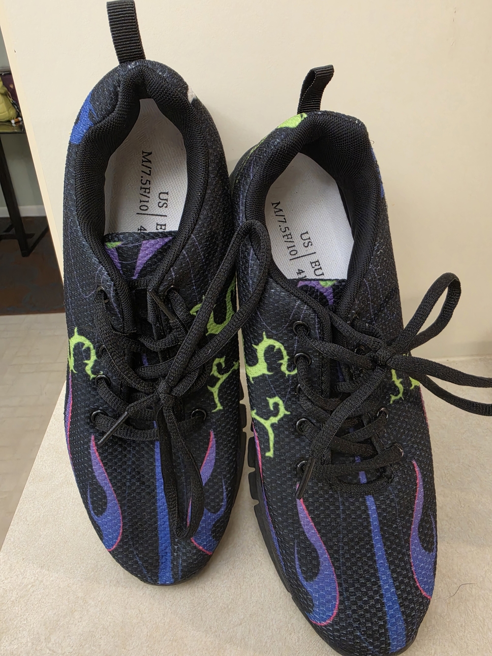 Maleficent Disney Sneakers Women’s 10 EU 41 Black Purple Green Halloween